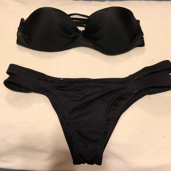 Victoria's Secret Other - Victoria Secrets Black bikini set Strapless